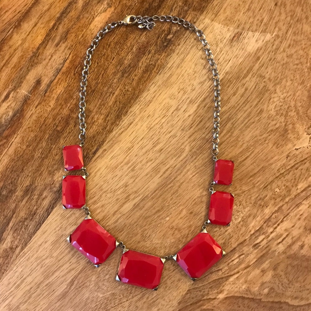 Chunky Red Statement Necklace